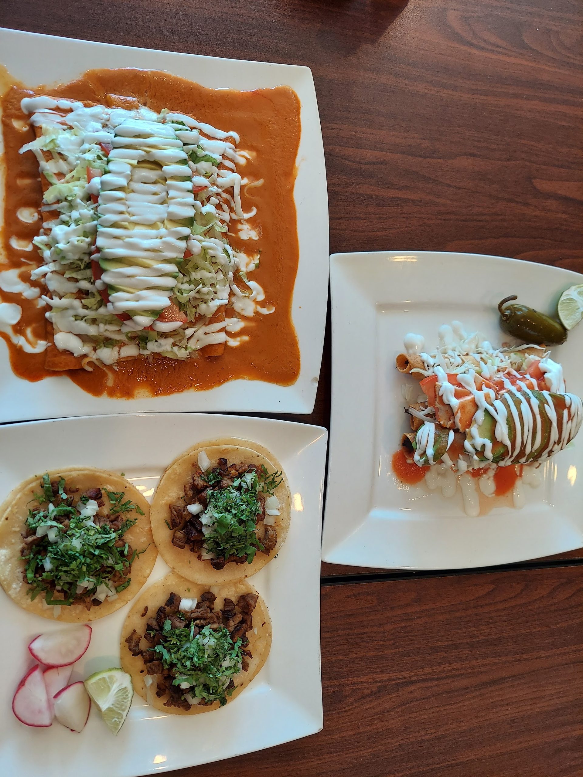The menu